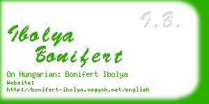 ibolya bonifert business card